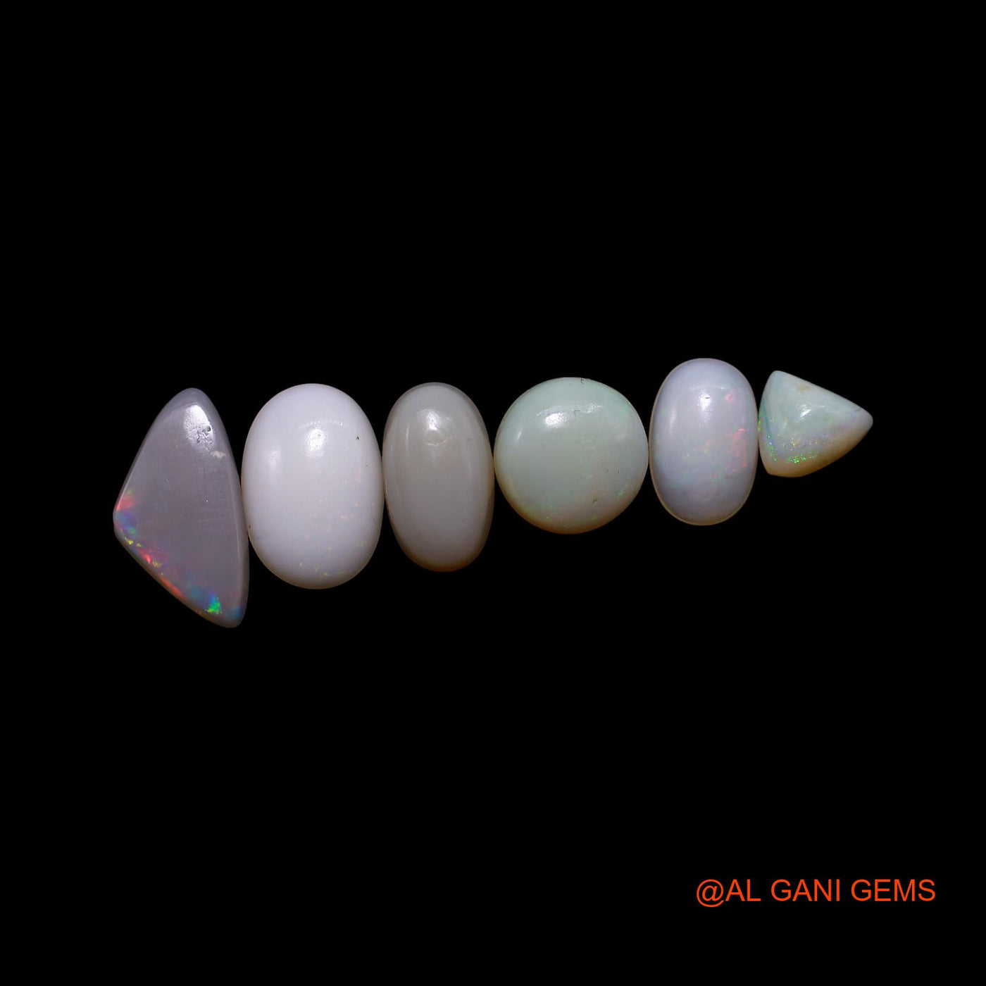 Natural Fire Opal Loose Gemstone Mix Shape Cabochon Australia 6 Pcs Wholesale Lot 6.00 Cts 5X6X2 TO 6X12X2 MM AG-774