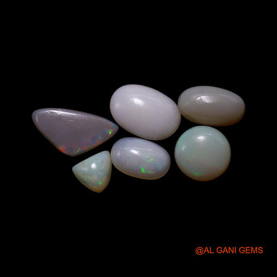 Natural Fire Opal Loose Gemstone Mix Shape Cabochon Australia 6 Pcs Wholesale Lot 6.00 Cts 5X6X2 TO 6X12X2 MM AG-774