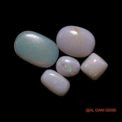 5 Pcs 4.00 Cts Natural Australian Fire Opal Loose Gemstone Mix Shape Cabochon Wholesale Lot 5X6X1 TO 8X11X1 MM AG-775