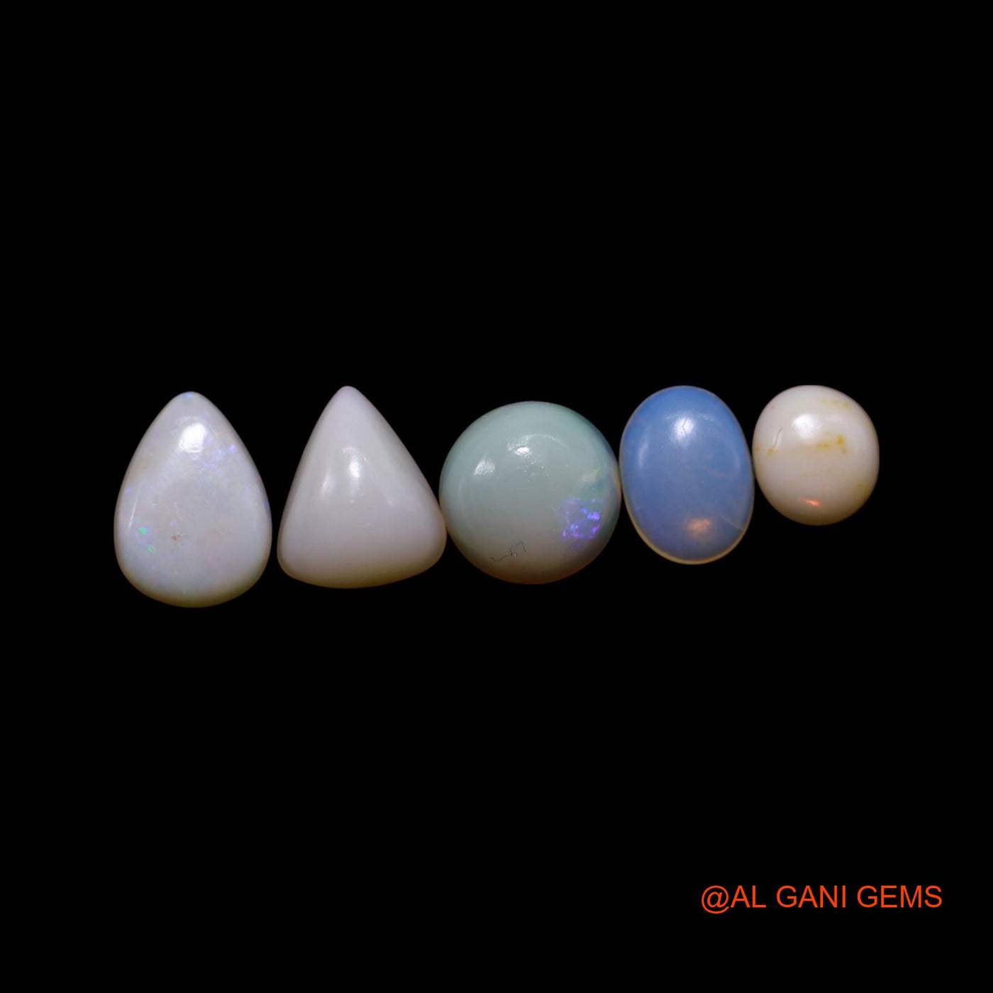 5 Pcs 4.00 Cts Natural Australian Fire Opal Loose Gemstone Mix Shape Cabochon Wholesale Lot 5X5X2 TO 6X9X2 MM AG-776