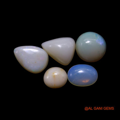 5 Pcs 4.00 Cts Natural Australian Fire Opal Loose Gemstone Mix Shape Cabochon Wholesale Lot 5X5X2 TO 6X9X2 MM AG-776