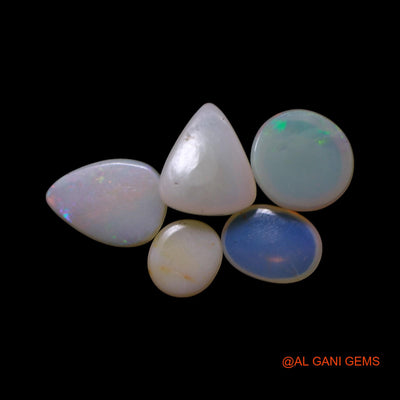 5 Pcs 4.00 Cts Natural Australian Fire Opal Loose Gemstone Mix Shape Cabochon Wholesale Lot 5X5X2 TO 6X9X2 MM AG-776