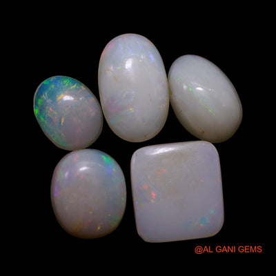 Natural Fire Opal Loose Gemstone Mix Shape Cabochon Australia 5 Pcs Wholesale Lot 4.00 Cts 5X6X1 TO 7X8X1 MM AG-778