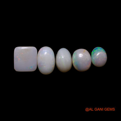 Natural Fire Opal Loose Gemstone Mix Shape Cabochon Australia 5 Pcs Wholesale Lot 4.00 Cts 5X6X1 TO 7X8X1 MM AG-778