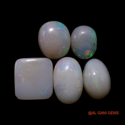 Natural Fire Opal Loose Gemstone Mix Shape Cabochon Australia 5 Pcs Wholesale Lot 4.00 Cts 5X6X1 TO 7X8X1 MM AG-778