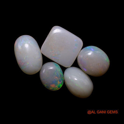 Natural Fire Opal Loose Gemstone Mix Shape Cabochon Australia 5 Pcs Wholesale Lot 4.00 Cts 5X6X1 TO 7X8X1 MM AG-778