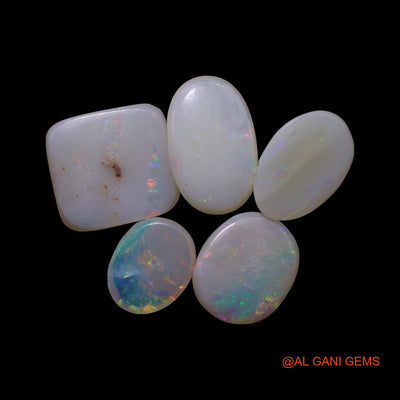 Natural Fire Opal Loose Gemstone Mix Shape Cabochon Australia 5 Pcs Wholesale Lot 4.00 Cts 5X6X1 TO 7X8X1 MM AG-778