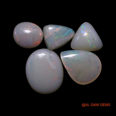 4.00 Cts Australian Fire Opal Loose Gemstone Mix Shape Cabochon Natural 5 Pcs Wholesale Lot 6X7X2 TO 8X10X1 MM AG-779