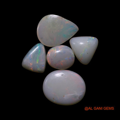4.00 Cts Australian Fire Opal Loose Gemstone Mix Shape Cabochon Natural 5 Pcs Wholesale Lot 6X7X2 TO 8X10X1 MM AG-779