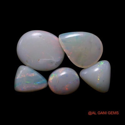 4.00 Cts Australian Fire Opal Loose Gemstone Mix Shape Cabochon Natural 5 Pcs Wholesale Lot 6X7X2 TO 8X10X1 MM AG-779
