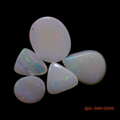 4.00 Cts Australian Fire Opal Loose Gemstone Mix Shape Cabochon Natural 5 Pcs Wholesale Lot 6X7X2 TO 8X10X1 MM AG-779
