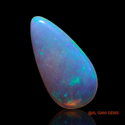 1.00 Cts Natural Australian Fire Opal Loose Gemstone Pear Cabochon 12x6x2 mm AG-77
