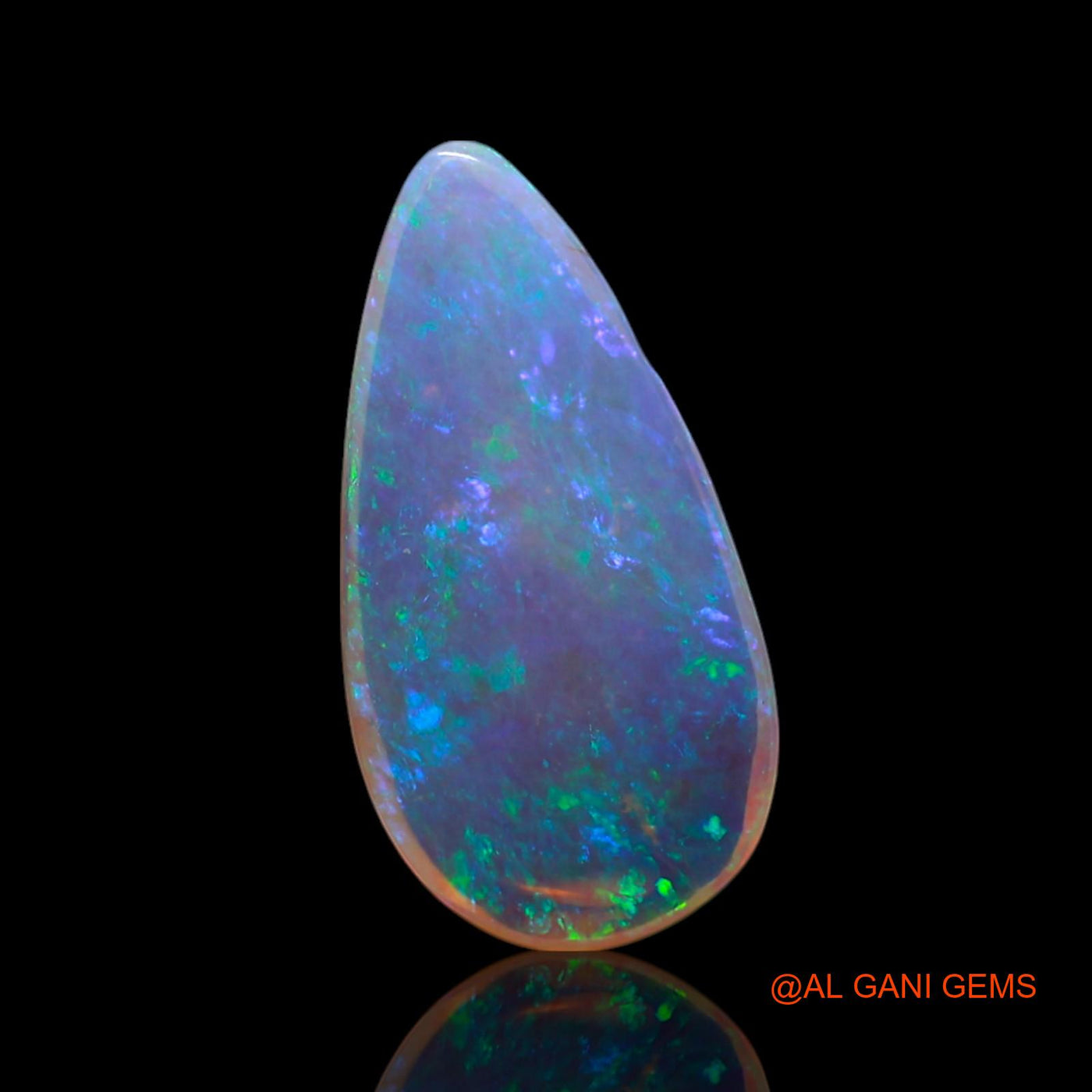 1.00 Cts Natural Australian Fire Opal Loose Gemstone Pear Cabochon 12x6x2 mm AG-77