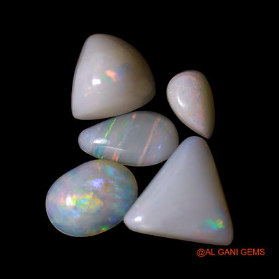 5 Pcs 3.00 Cts Natural Australian Fire Opal Loose Gemstone Mix Shape Cabochon Wholesale Lot 3X5X2 TO 8X8X3 MM AG-781