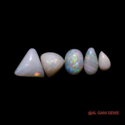 5 Pcs 3.00 Cts Natural Australian Fire Opal Loose Gemstone Mix Shape Cabochon Wholesale Lot 3X5X2 TO 8X8X3 MM AG-781