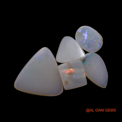 5 Pcs 3.00 Cts Natural Australian Fire Opal Loose Gemstone Mix Shape Cabochon Wholesale Lot 5X6X2 TO 9X10X2 MM AG-782