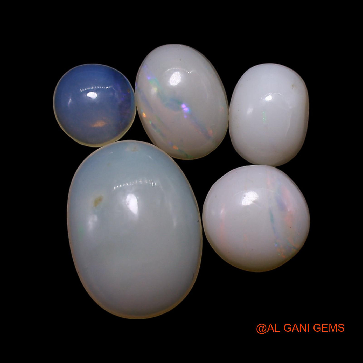 3.00 Cts Australian Fire Opal Loose Gemstone Mix Shape Cabochon Natural 5 Pcs Wholesale Lot 4X4X2 TO 7X10X2 MM AG-783