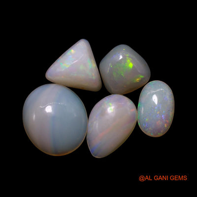 3.00 Cts Australian Fire Opal Loose Gemstone Mix Shape Cabochon Natural 5 Pcs Wholesale Lot 5X6X2 TO 7X9X3 MM AG-784