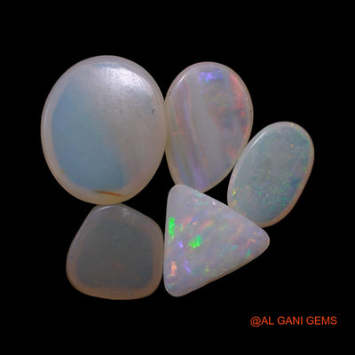 3.00 Cts Australian Fire Opal Loose Gemstone Mix Shape Cabochon Natural 5 Pcs Wholesale Lot 5X6X2 TO 7X9X3 MM AG-784
