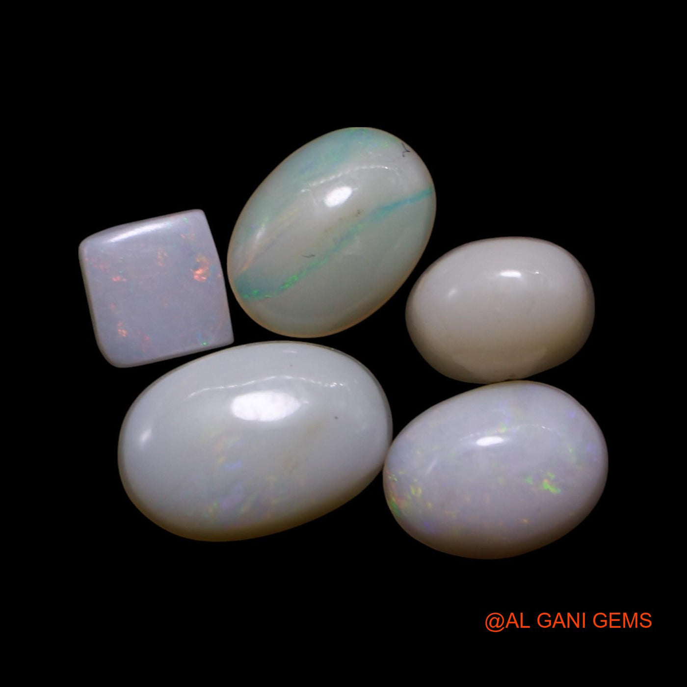 5 Pcs 3.00 Cts Natural Australian Fire Opal Loose Gemstone Mix Shape Cabochon Wholesale Lot 4X4X1 TO 6X9X2 MM AG-785