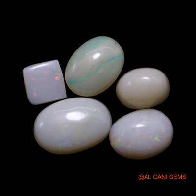 5 Pcs 3.00 Cts Natural Australian Fire Opal Loose Gemstone Mix Shape Cabochon Wholesale Lot 4X4X1 TO 6X9X2 MM AG-785