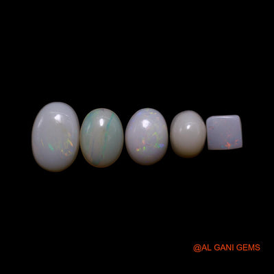 5 Pcs 3.00 Cts Natural Australian Fire Opal Loose Gemstone Mix Shape Cabochon Wholesale Lot 4X4X1 TO 6X9X2 MM AG-785