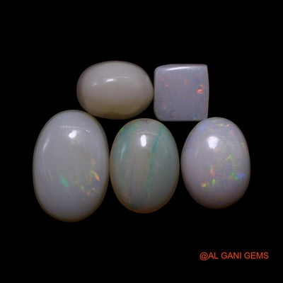 5 Pcs 3.00 Cts Natural Australian Fire Opal Loose Gemstone Mix Shape Cabochon Wholesale Lot 4X4X1 TO 6X9X2 MM AG-785