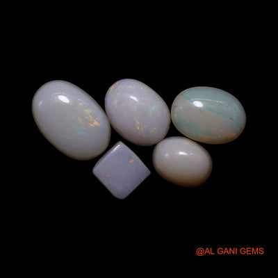 5 Pcs 3.00 Cts Natural Australian Fire Opal Loose Gemstone Mix Shape Cabochon Wholesale Lot 4X4X1 TO 6X9X2 MM AG-785