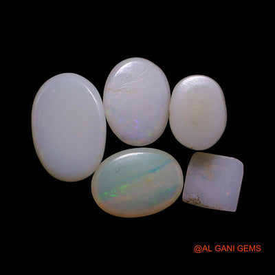 5 Pcs 3.00 Cts Natural Australian Fire Opal Loose Gemstone Mix Shape Cabochon Wholesale Lot 4X4X1 TO 6X9X2 MM AG-785