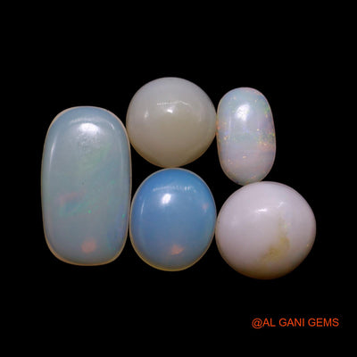 Natural Fire Opal Loose Gemstone Mix Shape Cabochon Australia 5 Pcs Wholesale Lot 3.00 Cts 4X6X1 TO 6X10X2 MM AG-786