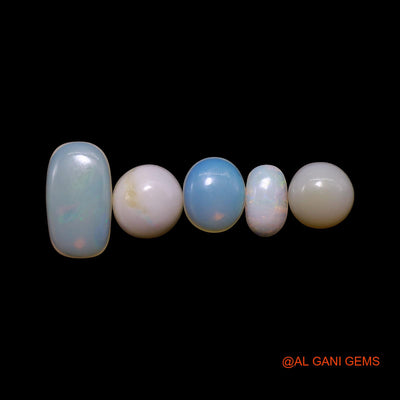Natural Fire Opal Loose Gemstone Mix Shape Cabochon Australia 5 Pcs Wholesale Lot 3.00 Cts 4X6X1 TO 6X10X2 MM AG-786