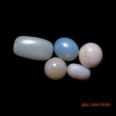 Natural Fire Opal Loose Gemstone Mix Shape Cabochon Australia 5 Pcs Wholesale Lot 3.00 Cts 4X6X1 TO 6X10X2 MM AG-786