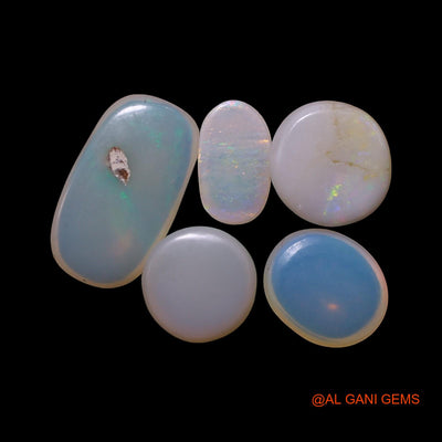 Natural Fire Opal Loose Gemstone Mix Shape Cabochon Australia 5 Pcs Wholesale Lot 3.00 Cts 4X6X1 TO 6X10X2 MM AG-786