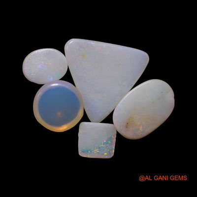 5 Pcs 2.00 Cts Natural Australian Fire Opal Loose Gemstone Mix Shape Cabochon Wholesale Lot 4X4X1 TO 9X9X2 MM AG-787