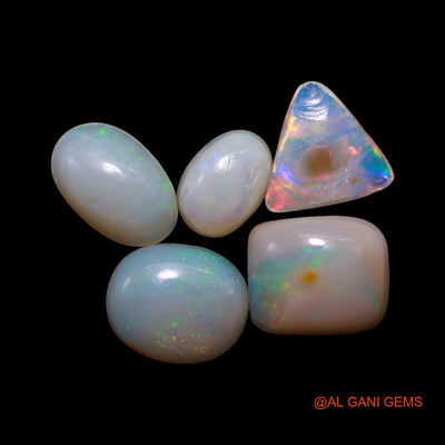 2.00 Cts Natural Australian Fire Opal Mix Shape Cabochon 5 Pcs Wholesale Lot Loose Gemstone 4X6X2 TO 6X7X2 MM AG-788