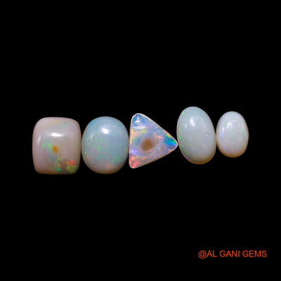 2.00 Cts Natural Australian Fire Opal Mix Shape Cabochon 5 Pcs Wholesale Lot Loose Gemstone 4X6X2 TO 6X7X2 MM AG-788