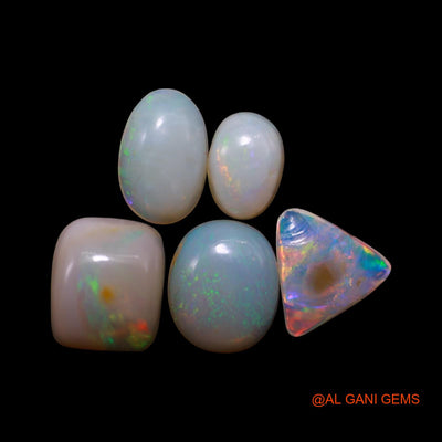 2.00 Cts Natural Australian Fire Opal Mix Shape Cabochon 5 Pcs Wholesale Lot Loose Gemstone 4X6X2 TO 6X7X2 MM AG-788