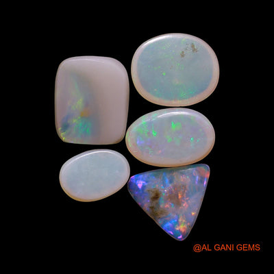 2.00 Cts Natural Australian Fire Opal Mix Shape Cabochon 5 Pcs Wholesale Lot Loose Gemstone 4X6X2 TO 6X7X2 MM AG-788
