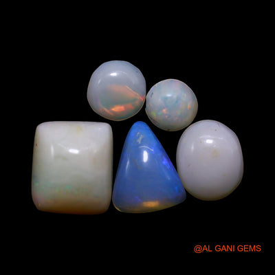 Natural Fire Opal Loose Gemstone Mix Shape Cabochon Australia 5 Pcs Wholesale Lot 3.00 Cts 4X4X2 TO 7X8X4 MM AG-789