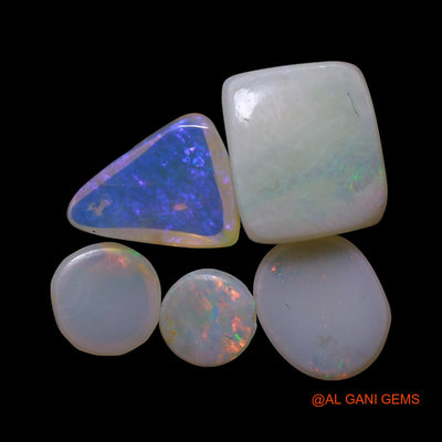 Natural Fire Opal Loose Gemstone Mix Shape Cabochon Australia 5 Pcs Wholesale Lot 3.00 Cts 4X4X2 TO 7X8X4 MM AG-789