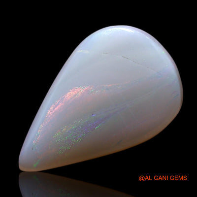Natural Untreated Fire Opal Loose Gemstone Pear Cabochon From Australia 1.00 Cts 12x7x2 mm AG-78