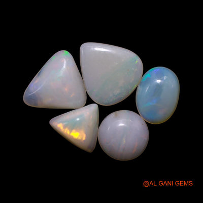 5 Pcs 2.00 Cts Natural Australian Fire Opal Loose Gemstone Mix Shape Cabochon Wholesale Lot 5X7X2 TO 7X8X1 MM AG-790