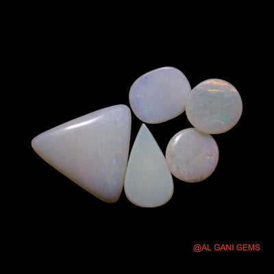 5 Pcs Wholesale Lot Natural Fire Opal Gemstone 2.00 Cts Loose Mix Shape Cabochon Australia 5X5X2 TO 9X9X3 MM AG-791