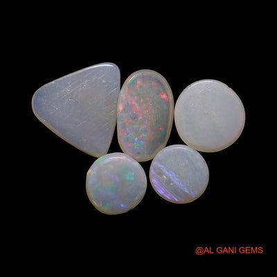 2.00 Cts Natural Australian Fire Opal Mix Shape Cabochon 5 Pcs Wholesale Lot Loose Gemstone 5X5X1 TO 7X7X1 MM AG-792