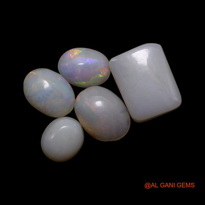 5 Pcs 3.00 Cts Natural Australian Fire Opal Loose Gemstone Mix Shape Cabochon Wholesale Lot 4X5X1 TO 6X9X2 MM AG-793