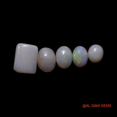 5 Pcs 3.00 Cts Natural Australian Fire Opal Loose Gemstone Mix Shape Cabochon Wholesale Lot 4X5X1 TO 6X9X2 MM AG-793