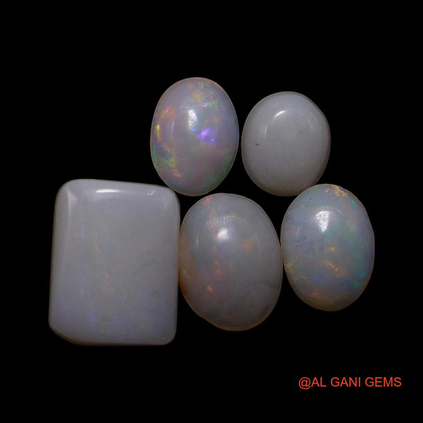 5 Pcs 3.00 Cts Natural Australian Fire Opal Loose Gemstone Mix Shape Cabochon Wholesale Lot 4X5X1 TO 6X9X2 MM AG-793