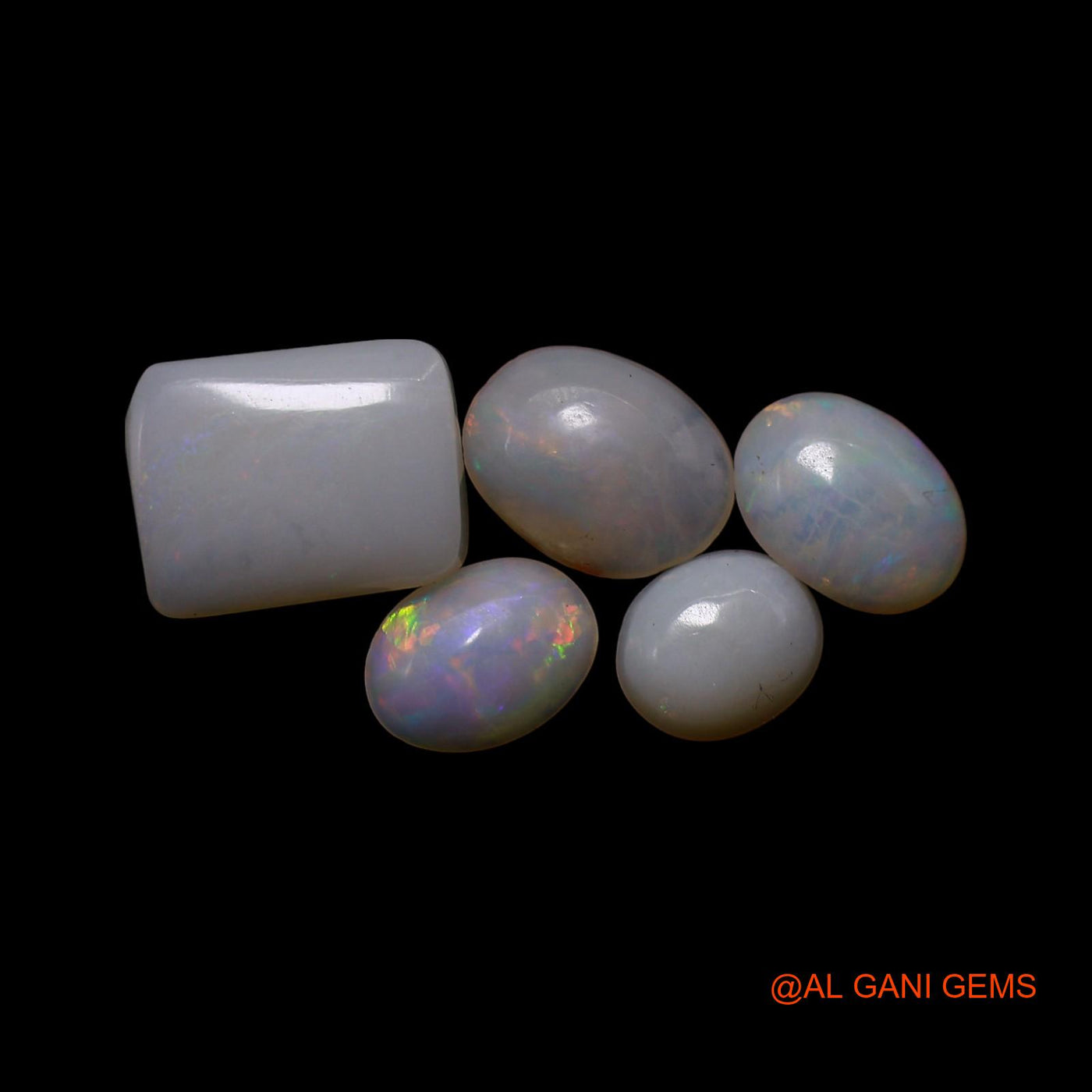 5 Pcs 3.00 Cts Natural Australian Fire Opal Loose Gemstone Mix Shape Cabochon Wholesale Lot 4X5X1 TO 6X9X2 MM AG-793