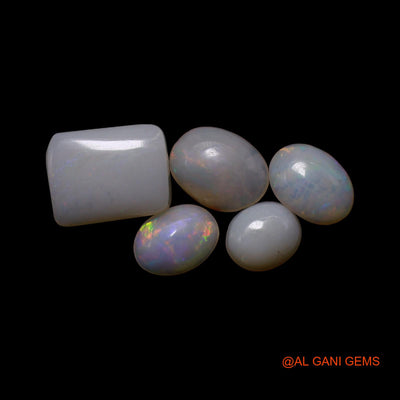 5 Pcs 3.00 Cts Natural Australian Fire Opal Loose Gemstone Mix Shape Cabochon Wholesale Lot 4X5X1 TO 6X9X2 MM AG-793
