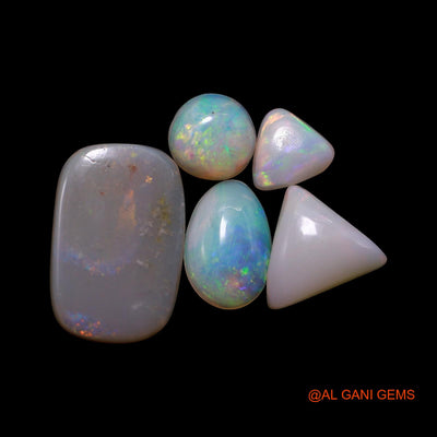 Natural Fire Opal Loose Gemstone Mix Shape Cabochon Australia 5 Pcs Wholesale Lot 3.00 Cts 4X5X1 TO 8X12X2 MM AG-795